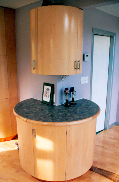 curved kitchen cabinets